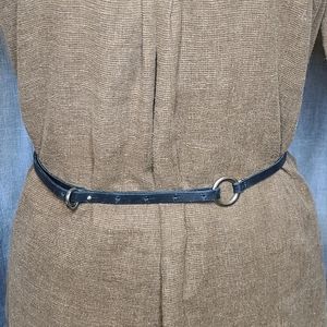 Womens black leather belt